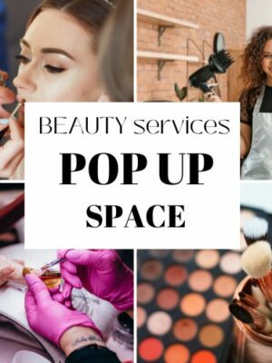 beauty services pop up space pronajem křesla